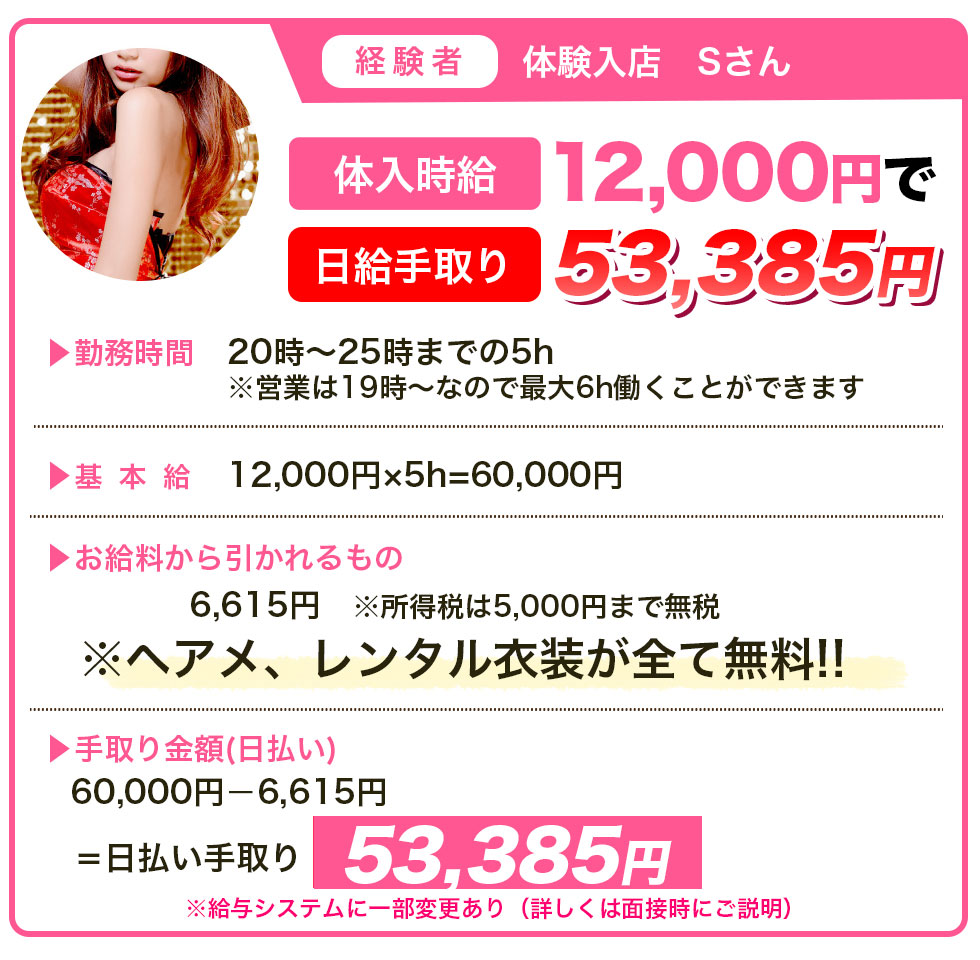 体験入店のSさん